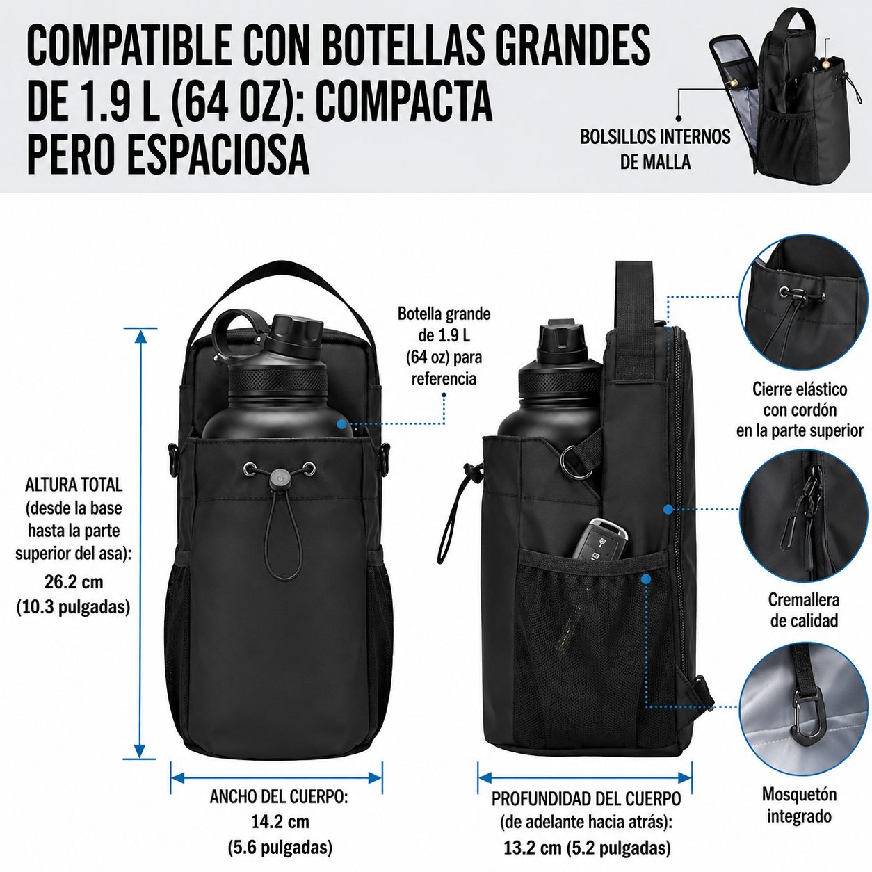 Bolso Magnetico, Perfecta para guardar tus cosas mientras Entrenas💪🏽